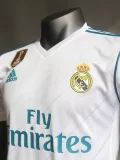 2017-2018 Real Madrid Home Player Version Retro Soccer Jersey