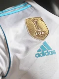 2017-2018 Real Madrid Home Player Version Retro Soccer Jersey
