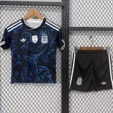 2026-27 Kids Argentina black away with FIFA World Champions 2022 Patch  Soccer Jersey
