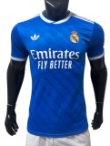 2025-26 Mens Real Madrid Third away blue  Player Version Soccer Jersey