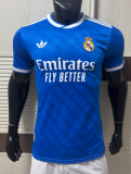 2025-26 Mens Real Madrid Third away blue  Player Version Soccer Jersey