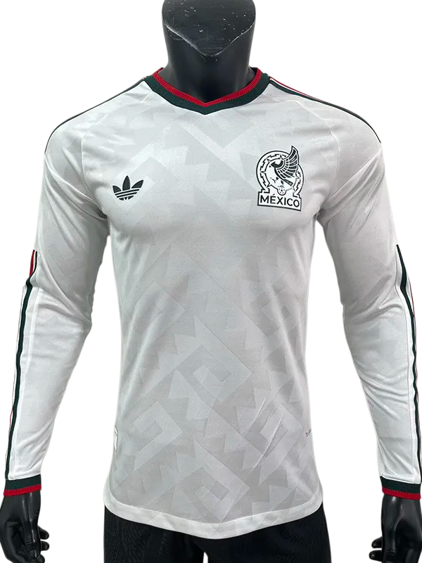2026-27  Mens Mexico away white Player version long sleeve soccer jersey