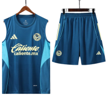 2025-26 Club America Lake blue  vest short training