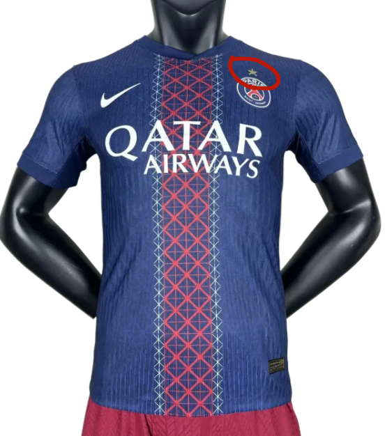 2025-26Mens PSG  Home Player Champions League Soccer Jersey（Have One Stars⭐)