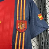 1996 Mens Spain Home Retro Soccer Jersey