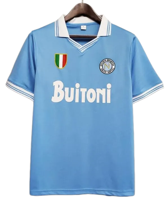 Mens  Napoli Retro Home soccer Jersey  1986-1987