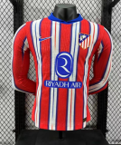Player version Mens Atletico Madrid  home jersey soccer Long sleeve 2425
