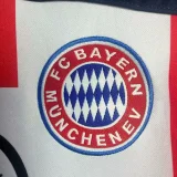 Retro  Mens Bayern Munich  away Red and white soccer  Jersey 2000-02