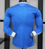 2025-26 Mens Real Madrid Third away blue  Player Long sleeve Soccer Jersey