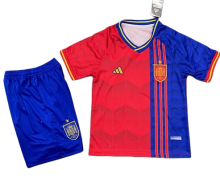 2025-26 kids Spain red soccer jersey