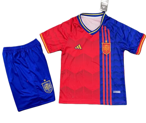 2025-26 kids Spain red soccer jersey