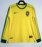 1998 Brazil Retro home Long sleeve soccer jersey