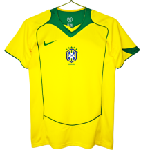 2004 Brazil Home Retro Soccer Jersey