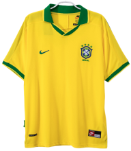 1997 Brazil  Retro yellow Home soccer Jersey