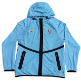 2026 World Cup France light blue Walkout Jacket (Hooded)