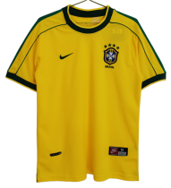 1998 Brazil Retro Home soccer Jersey