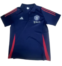 2025-26  Mens Manchester United polo blue Soccer Jersey