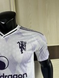 2025-26 Mens Manchester United away white  Player version soccer Jersey