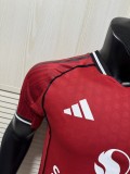 2025-26 Mens Manchester United home red Player version Soccer Jersey