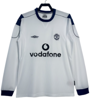 Retro Manchester United away long sleeve Jersey   2000-01