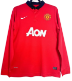 2013-14 Manchester United Retro home Long sleeve Jersey