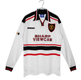 1998-1999  Manchester United Away Long Sleeve Retro Soccer Jersey