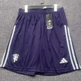 2025-26  Mens Manchester United AWAY Purple Shorts Pants