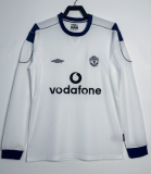 Retro Manchester United away long sleeve Jersey   2000-01