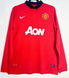 2013-14 Manchester United Retro home Long sleeve Jersey