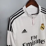 2014-2015  Real Madrid Home Long Sleeve Retro Soccer Jersey