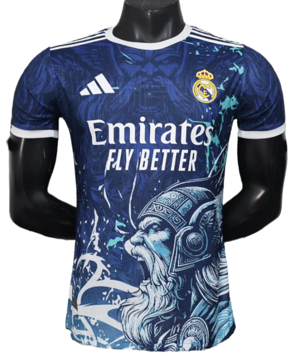 2025-26 Mens Real Madrid   Player blue Special Edition  soccer jersey