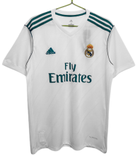 2017-18 Real Madrid Retro  Home soccer Jersey