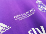 2017-18 Retro Real Madrid  away Purple  long sleeve Jersey