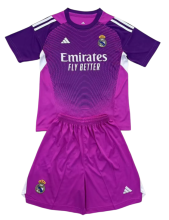 Kids Jerseys  soccer  Real Madrid purple goalkeeper 2526