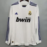 2010-2011  Real Madrid Home Long Sleeve Retro Soccer Jersey