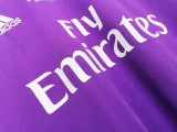 2017-18 Retro Real Madrid  away Purple  long sleeve Jersey