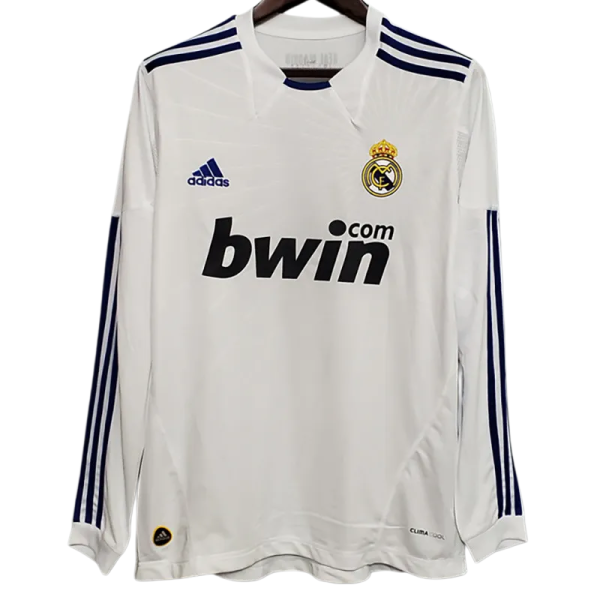 2010-2011  Real Madrid Home Long Sleeve Retro Soccer Jersey