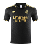 2025-26 Mens Real Madrid Polo black soccer Jersey