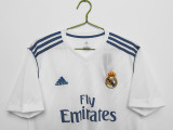 2017-18 Real Madrid Retro  Home soccer Jersey