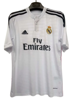 2014-15 Mens Real Madrid white Retro Home soccer Jersey