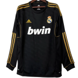 2011-2012  Real Madrid Away Black Long Sleeve Retro Soccer Jersey