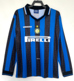 1997-1998   Inter Milan Home Long Sleeve Retro Soccer Jersey