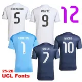 2026-27 Mens  Real Madrid home white  Long Sleeve soccer Jersey