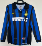 1998-1999  Inter Milan  Home Long Sleeve Retro Soccer Jersey