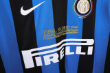 2009-2010   Inter Milan Home Long Sleeve Retro Soccer Jersey