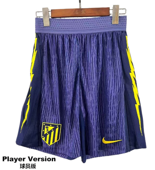 2025-26 Mens Atletico Madrid  away player version  Purple Shorts Pants