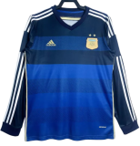 2014 Argentina Away Long Sleeve Retro Soccer Jersey