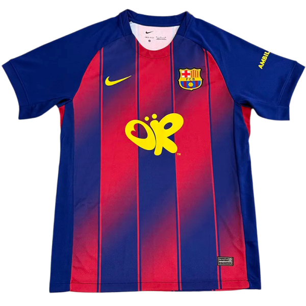 2026-27 Barcelona Home Print Personalized AD Soccer Jersey
