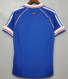 1998 Mens  France home Retro soccer Jersey