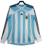 2006-07 Retro  Argentina home long sleeve  soccer Jersey
